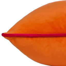 furn. Furn Meridian Velvet Feather Filled Cushion, Clementine/hot Pink, 45 X 45Cm - thumbnail 4