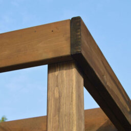 Rutland County Garden Furniture Wall Mounted Box Pergola - L420 X W420 X H270 Cm - Rustic Brown - thumbnail 5