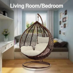 Garden Swing Egg Chair Indoor Outdoor Hanging Chair Hammock For Patio Balcony - thumbnail 5