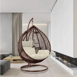Garden Swing Egg Chair Indoor Outdoor Hanging Chair Hammock For Patio Balcony - thumbnail 6
