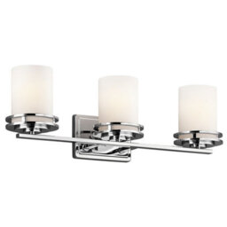 Luminosa Lighting Luminosa Hendrik 3 Light Bathroom Wall Light Polished Chrome Ip44, G9 - thumbnail 1