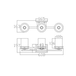 Luminosa Lighting Luminosa Hendrik 3 Light Bathroom Wall Light Polished Chrome Ip44, G9 - thumbnail 2