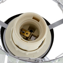 Living And Home 3 Light Ceiling Light With Glass Shade,silver - thumbnail 8