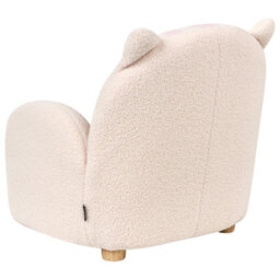 Wyld And Coco Cat-Shaped Kids Armchair, Off-White Bouclé Upholstery, Low Seat For Toddlers - thumbnail 4