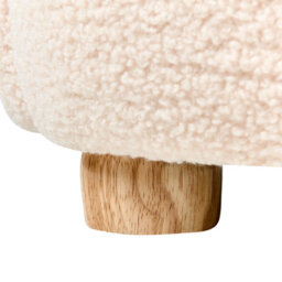 Wyld And Coco Cat-Shaped Kids Armchair, Off-White Bouclé Upholstery, Low Seat For Toddlers - thumbnail 8
