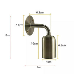 Ledsone Satin Nickel Vintage Wall Light E27 Industrial Lamp For Restaurant Bar Cafe With Bulb - thumbnail 4