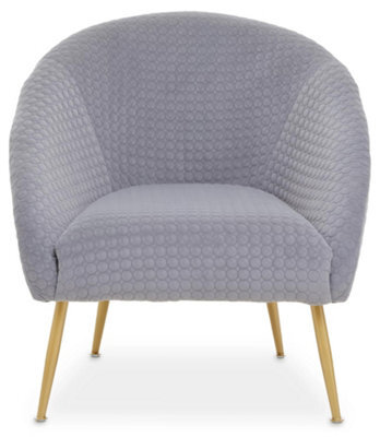 Orsina Grey Occasional Chair, Luxury Grey Velvet Occasional Chair, Comfortably Fashionable Grey And Gold Chair - image 1