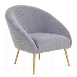 Orsina Grey Occasional Chair, Luxury Grey Velvet Occasional Chair, Comfortably Fashionable Grey And Gold Chair - thumbnail 2