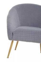 Orsina Grey Occasional Chair, Luxury Grey Velvet Occasional Chair, Comfortably Fashionable Grey And Gold Chair - thumbnail 5