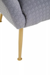 Orsina Grey Occasional Chair, Luxury Grey Velvet Occasional Chair, Comfortably Fashionable Grey And Gold Chair - thumbnail 6