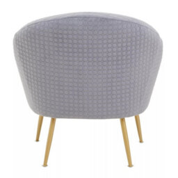 Orsina Grey Occasional Chair, Luxury Grey Velvet Occasional Chair, Comfortably Fashionable Grey And Gold Chair - thumbnail 4