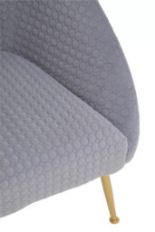 Orsina Grey Occasional Chair, Luxury Grey Velvet Occasional Chair, Comfortably Fashionable Grey And Gold Chair - thumbnail 7
