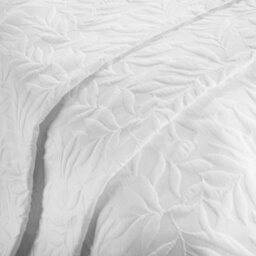 Serene Luana Floral Pinsonic Microfibre Warm And Cosy White Bedspread - thumbnail 2
