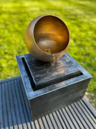 All Pond Solutions Golden Globe Box Light Water Feature With Led Lights - Solar Powered 29X29X40Cm - thumbnail 7