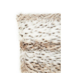 Orsina Lamina Animal Print Square Faux Fur Cushion, Luxe Leopard-Patterned Throw Pillow With Feather Filler - thumbnail 8