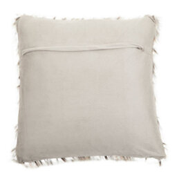 Orsina Lamina Animal Print Square Faux Fur Cushion, Luxe Leopard-Patterned Throw Pillow With Feather Filler - thumbnail 3