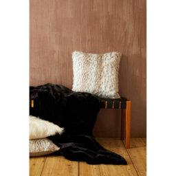 Orsina Lamina Animal Print Square Faux Fur Cushion, Luxe Leopard-Patterned Throw Pillow With Feather Filler - thumbnail 7