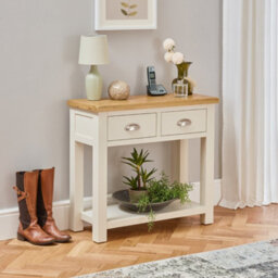 The Furniture Market Cotswold Cream Painted Console Table - thumbnail 2