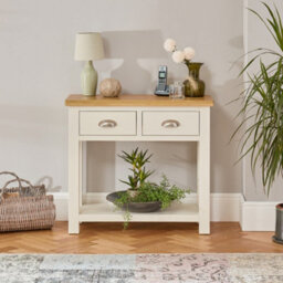 The Furniture Market Cotswold Cream Painted Console Table - thumbnail 4