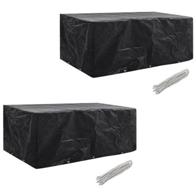 Walplus Outdoor Garden Furniture Covers 2Pcs 8 Person Poly Rattan 229X113Cm - image 1