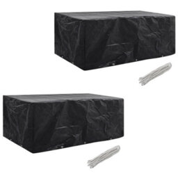 Walplus Outdoor Garden Furniture Covers 2Pcs 8 Person Poly Rattan 229X113Cm - thumbnail 1