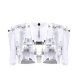 Luminosa Lighting Luminosa Puntes Flush Wall Lamp Chrome, 1 Light, E14 - thumbnail 1