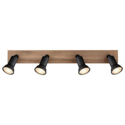 Luminosa Lighting Luminosa Drew Ceiling Spotlight Bar Dark Brown 4X Gu10 - thumbnail 4