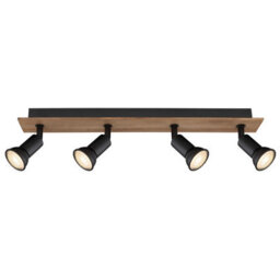 Luminosa Lighting Luminosa Drew Ceiling Spotlight Bar Dark Brown 4X Gu10 - thumbnail 3