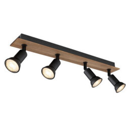 Luminosa Lighting Luminosa Drew Ceiling Spotlight Bar Dark Brown 4X Gu10