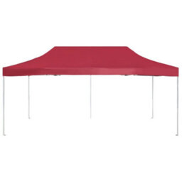 Berkfield Professional Folding Party Tent Aluminium 6X3 M Wine Red - thumbnail 3