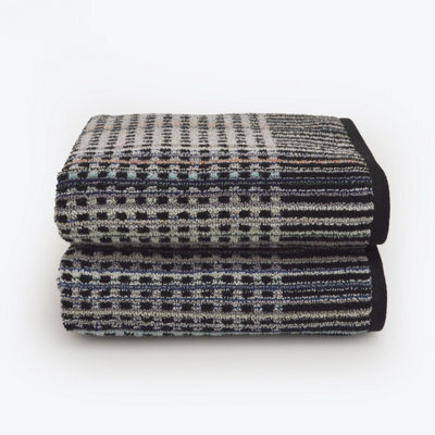 Allure Bath Fashions Carnival Multicoloured Recycled Cotton Pair Of Bath Towels - image 1
