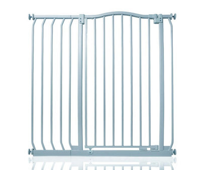 Safetots Extra Tall Curved Top Safety Gate, 98Cm - 107Cm, Matt Grey, Extra Tall 100Cm In Height, Pressure Fit Stair Gate - image 1