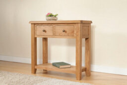 Buttercup Farm Shrewsbury Console Table With 2 Drawers - L35 X W85 X H77 Cm - Oak