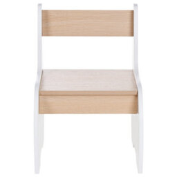 Wyld and Coco Brightnest Kids 2-Seater Table And Chair Set White Wood With Reversible Chalkboard Top - thumbnail 8