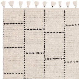 Cream Kilim , Modern , Wool Easy To Clean Geometric Rug For Living Room, Bedroom - 160Cm X 230Cm - thumbnail 4