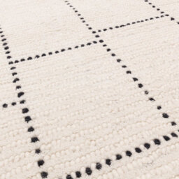 Cream Kilim , Modern , Wool Easy To Clean Geometric Rug For Living Room, Bedroom - 160Cm X 230Cm - thumbnail 2