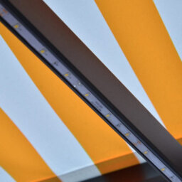 Berkfield Manual Retractable Awning With Led 300X250 Cm Yellow And White - thumbnail 6