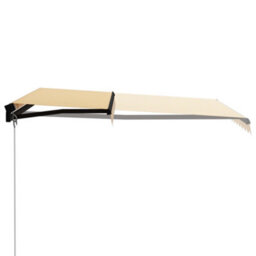 Berkfield Manual Retractable Awning With Led 300X250 Cm Yellow And White - thumbnail 3