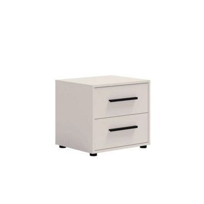 Arte Maxione 11 Bedside Table 51Cm - Cashmere, Elegant Two-Drawer Nightstand - image 1