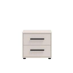 Arte Maxione 11 Bedside Table 51Cm - Cashmere, Elegant Two-Drawer Nightstand - thumbnail 3