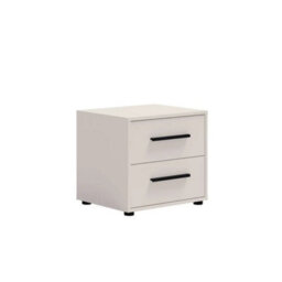 Arte Maxione 11 Bedside Table 51Cm - Cashmere, Elegant Two-Drawer Nightstand - thumbnail 1