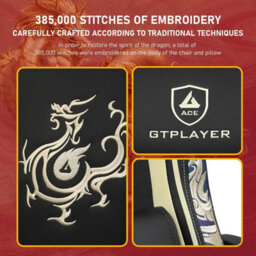 Gtplayer Gaming Chair With Bluetooth Speakers And Footrest, Ergonomic Computer Chair Heavy Duty Lumbar Support Chair, Black - thumbnail 6