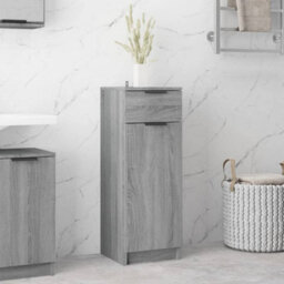 Berkfield Bathroom Cabinet Grey Sonoma 32X34X90 Cm Engineered Wood - thumbnail 1