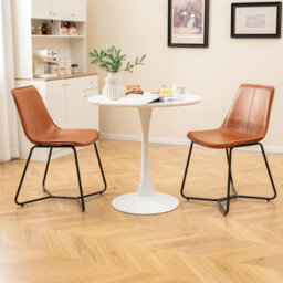 Gainoom Dining Chair Set Of 2 Faux Leather Upholstered Kitchen Side Chair - thumbnail 4