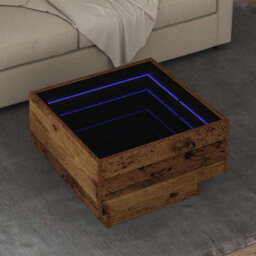 Berkfield Coffee Table Old Wood 50 X 50 X 30 Cm Engineered Wood - thumbnail 1