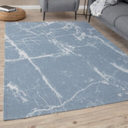 The Rugs Carina Collection  Rugs In Blue 6955 Non-Slip Machine Washable - thumbnail 1