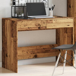 Berkfield Desk Old Wood 101X50X76.5 Cm Engineered Wood - thumbnail 4