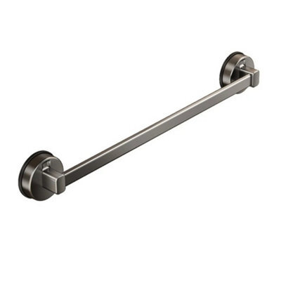 Billtix Suction Cup Towel Rack Grey : Modern Wall  Mounted, Nail-Free Bathroom Towel Rod - image 1
