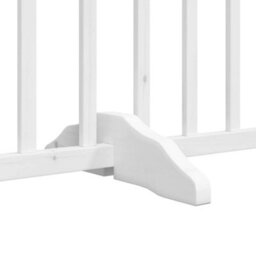 Walplus White Dog Gate With Door Foldable 6 Panels 480 Cm Poplar Wood - thumbnail 7