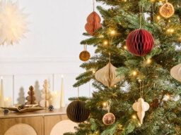 Beliani Set Of 20 Christmas Tree Ornaments Stora Paper Multicolour - thumbnail 2